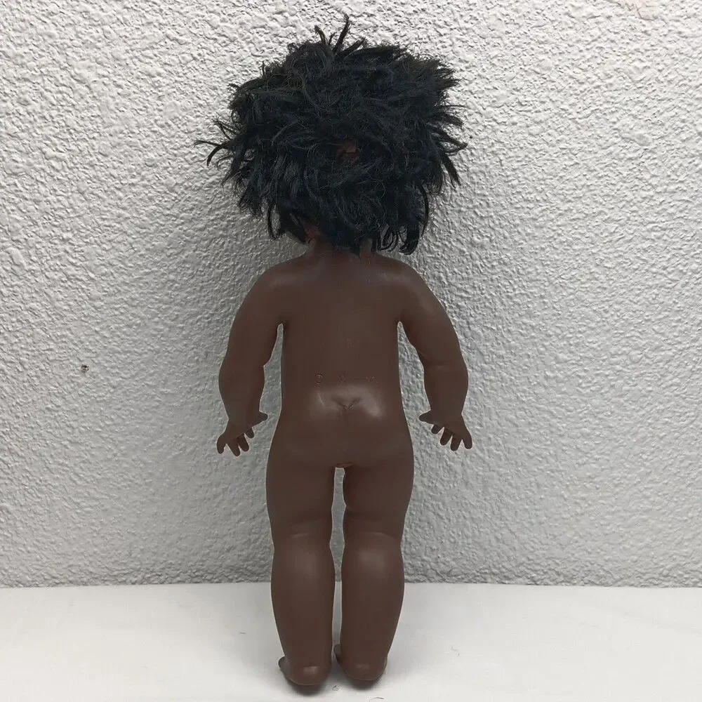 African American EEgEE Softina Drink Wet Doll Rubber Skin 1971 Nude Vintage